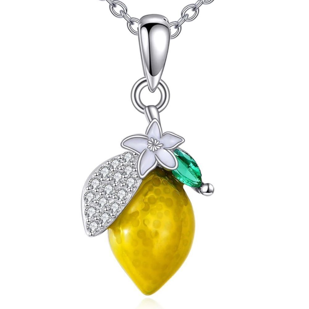 14k Gold Lemon Pendant Necklace Amalfi Coast Jewelry